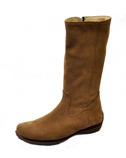 STIVALETTO CAMOSCIO CUOIO