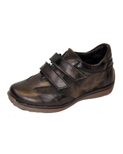 SCARPA BIMBO CINT.VELCRO CAM. MARRONE