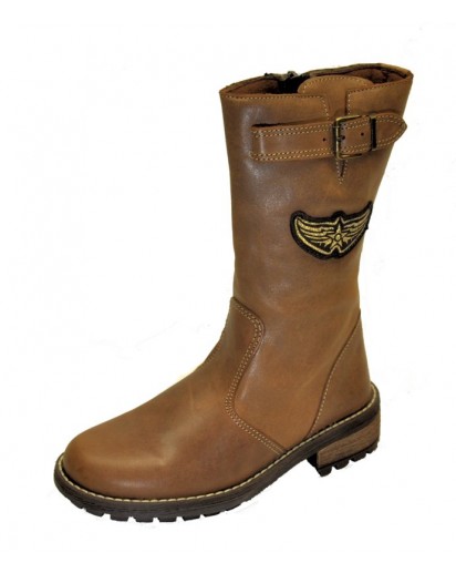 STIVALETTO BIMBO VIT.INGRASSATO CUOIO