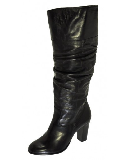 STIVALE NAPPA NERO TACCO 75MM