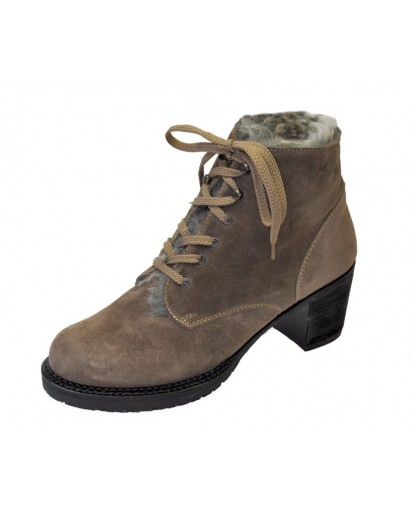 STIVALETTO ALLACCIATO CAMOSCIO TAUPETA50