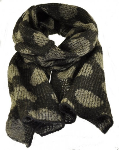 SCIARPA LANA MARRONE/BEIGE
