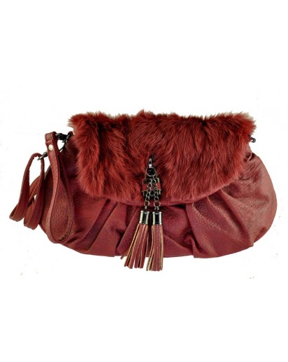 POCHETTE ECOPELLE + LAPIN BORDO`