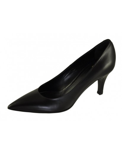 SCARPA DECOLTE` VITELLO  NERO TACCO 70