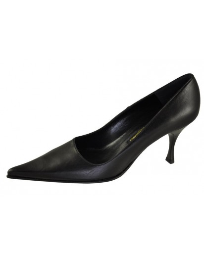 SCARPA NAPPA NERO TACCO 70