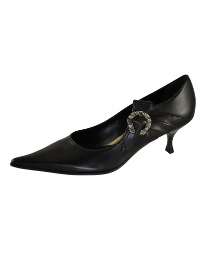 SCARPA NAPPA NERO TACCO 50