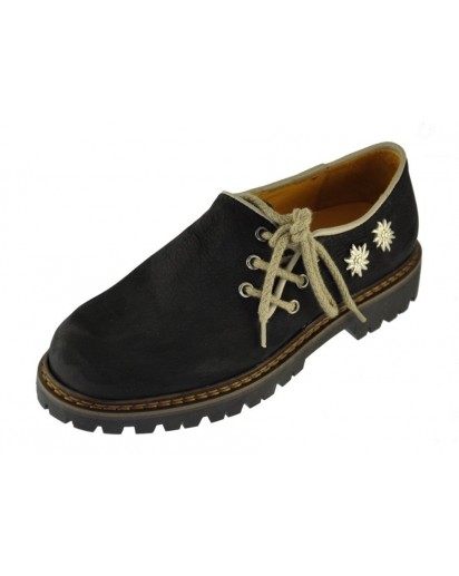 84S2 SCARPA ALLACCIATA NABUK NERO + 2STE