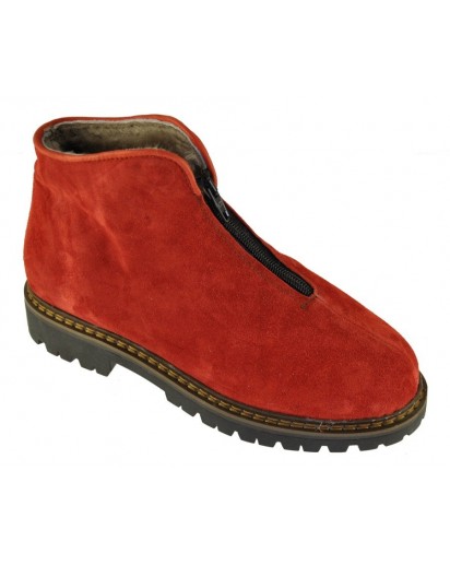 POLACCO CON CERNIERA CAMOSCIO ROSSO