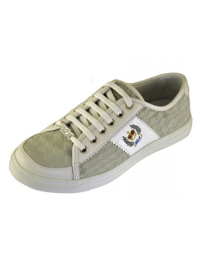SNEAKER PELLE SCAMOSCIATA GHIACCIO