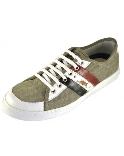 SNEAKER PELLE SCAMOSCIATA SABBIA