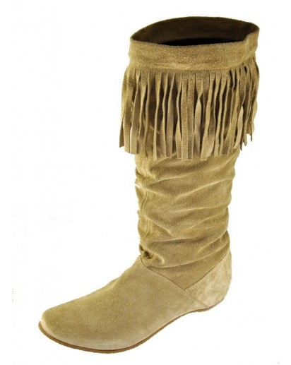 STIVALE PELLE SCAMOSCIATA BEIGE