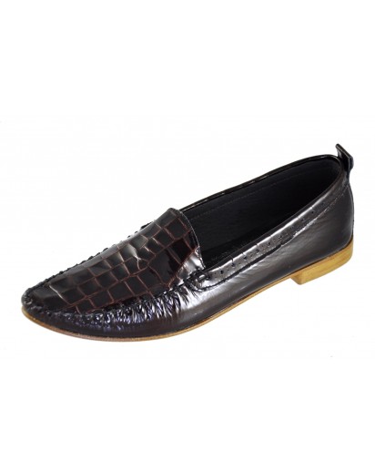 MOCASSINO IN VERNICE CROCCO BORDO`