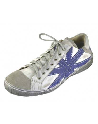 SNEAKER BIANCO SP.+CAM.GHIACCIO E COBALT