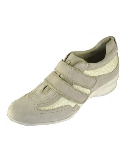 SNEAKER BEIGE CON CINTURINI VELCRO