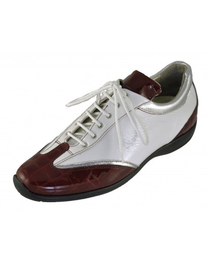SNEAKER VERNICE BIANCO COCCO ROSSO
