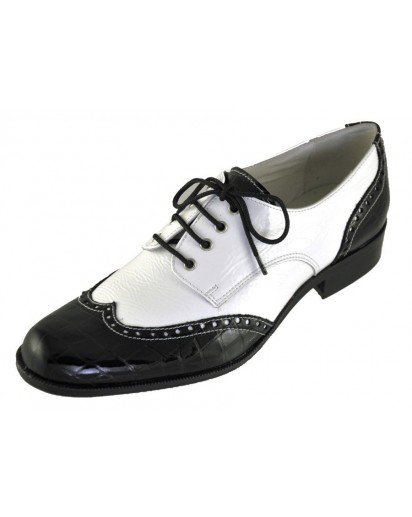 FRANCESINA VERNICE BIANCO + COCCO NERO