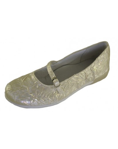 BALLERINA TESSUTO BEIGE STROPPICIATO
