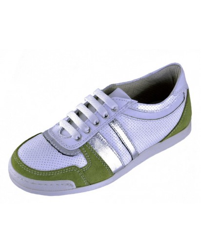 SCARPA ALLAC. VERNICE BIANCO E CAM.VERDE