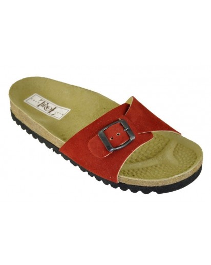 PIANELLINA CON FIBBIA CAMOSCIO ROSSO