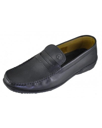 MOCASSINO PELLE NERA - SUOLA ANTISTATICA
