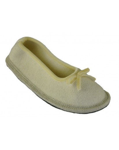 BALLERINA PANTOFOLA PANNA BORDO BEIGE