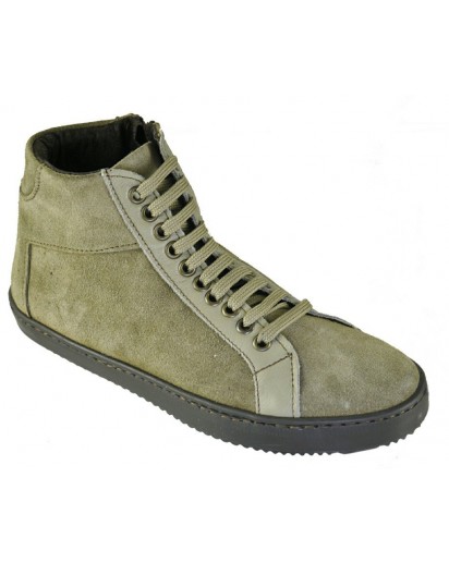 SNEAKER LACCIO CAMOSCIO TAUPE