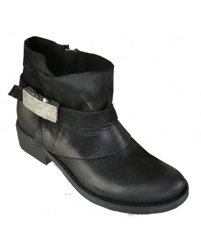 STIVALETTO NABUK NERO  SPAZZOLATO