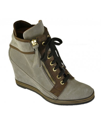 SNEAKER ALTO CAMOSCIO PALUDE E T.MORO