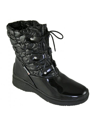DOPOSCI IN NYLON E VERNICE NERO
