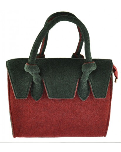 BORSA BAULETTO IN FELTRINO VERDE/VINACCI