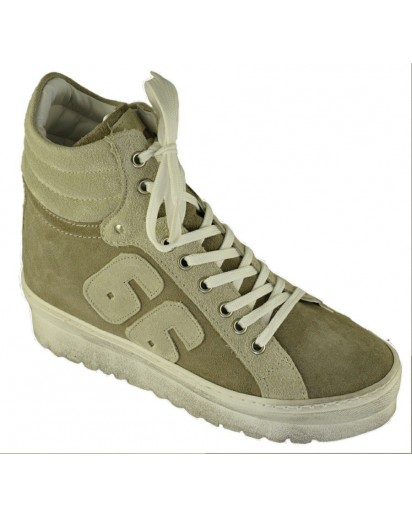 SNEAKER LACCIO CAMOSCIO TAUPE/BEIGE