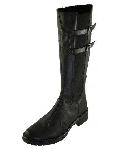 STIVALE VITELLO NERO CON INS. ELASTICO
