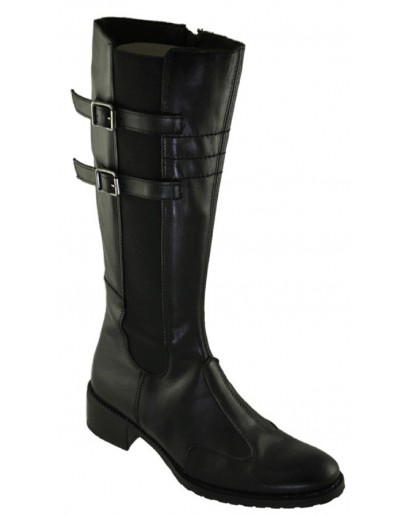 STIVALE VITELLO NERO CON INS. ELASTICO
