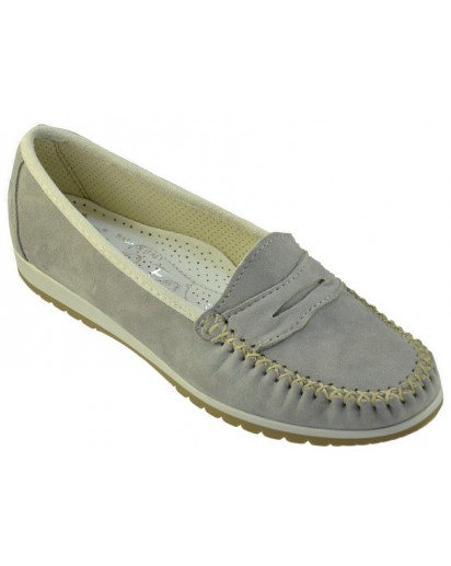 MOCASSINO PELLE SCAMOSCIATA GRIGIO