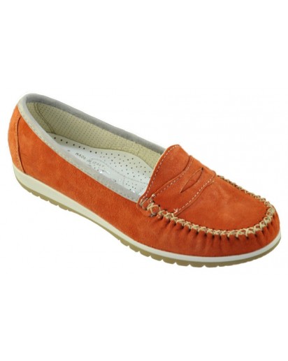 MOCASSINO PELLE SCAMOSCIATA ARANCIO