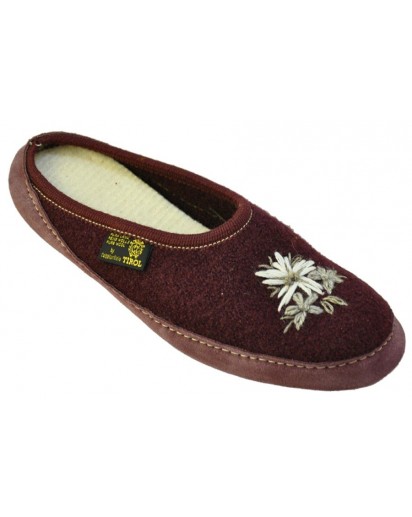 SABOT LANA COTTA BORDO` RIC. A MANO