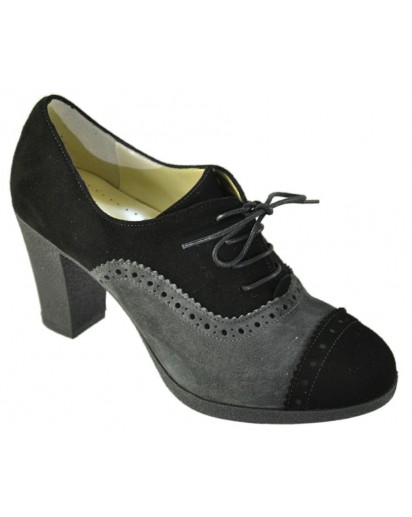 SCARPA CAMOSCIO ANTRACITE E NERO TA 60MM