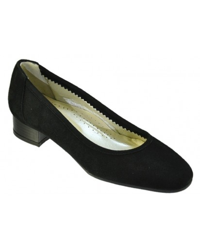 SCARPA DECOLLETE` CAMOSCIO NERO