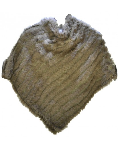 PONCHO LAPIN TAUPE