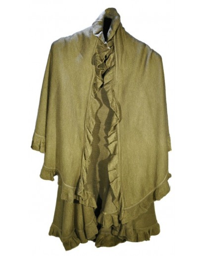 PONCHO IN MAGLIA TAUPE