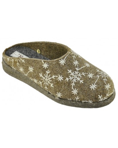 SABOT FELTRO BEIGE RICAMO FREEZE