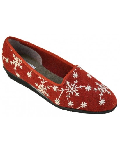SCARPETTA PANTOFOLA FELTRO ROSSO RIC.