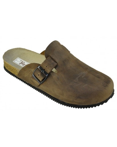 CIABATTONE FIBBIA VACCHETTA ANTIC.MARRON