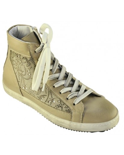 SNEAKER ALTO ALLACC. PELLE GIGLIO-TUFO-C