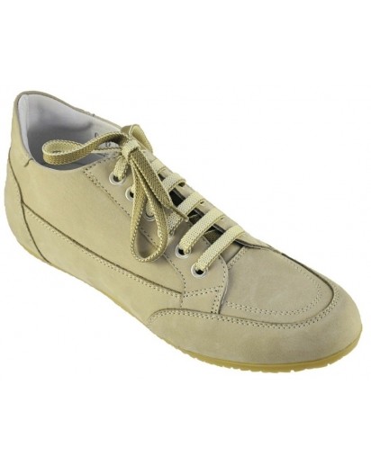 SNEAKER ALLACCIATO NABUK VISONE