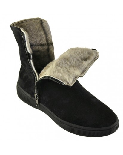 STIVALETTO CAMOSCIO NERO + O.C.S.