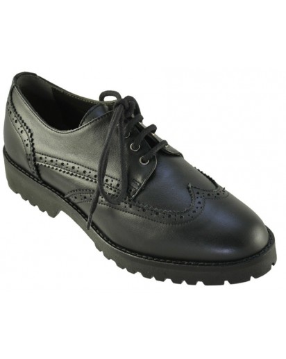 SCARPA ALLACCIATA P.DUILO NAPPA NERO
