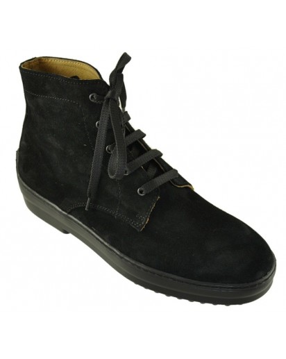 SCARPA ALLACCIATA CAMOSCIO NERO