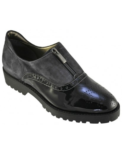SCARPA CON CERNIERA SCAM. E VERNICE NERA