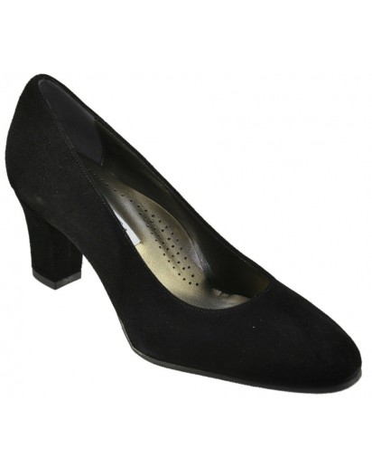SCARPA DECOLLETE` CAMOSCIO NERO TA60
